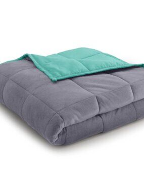 Ella Jayne Weighted Blanket 15lb - Grey/Aqua - 15 Lb